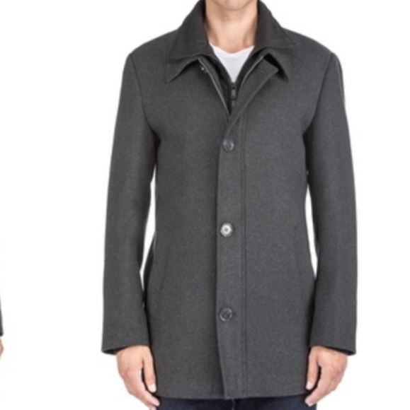 Braveman Classic Fit Wool Blend Bibbed Car Coat XL
